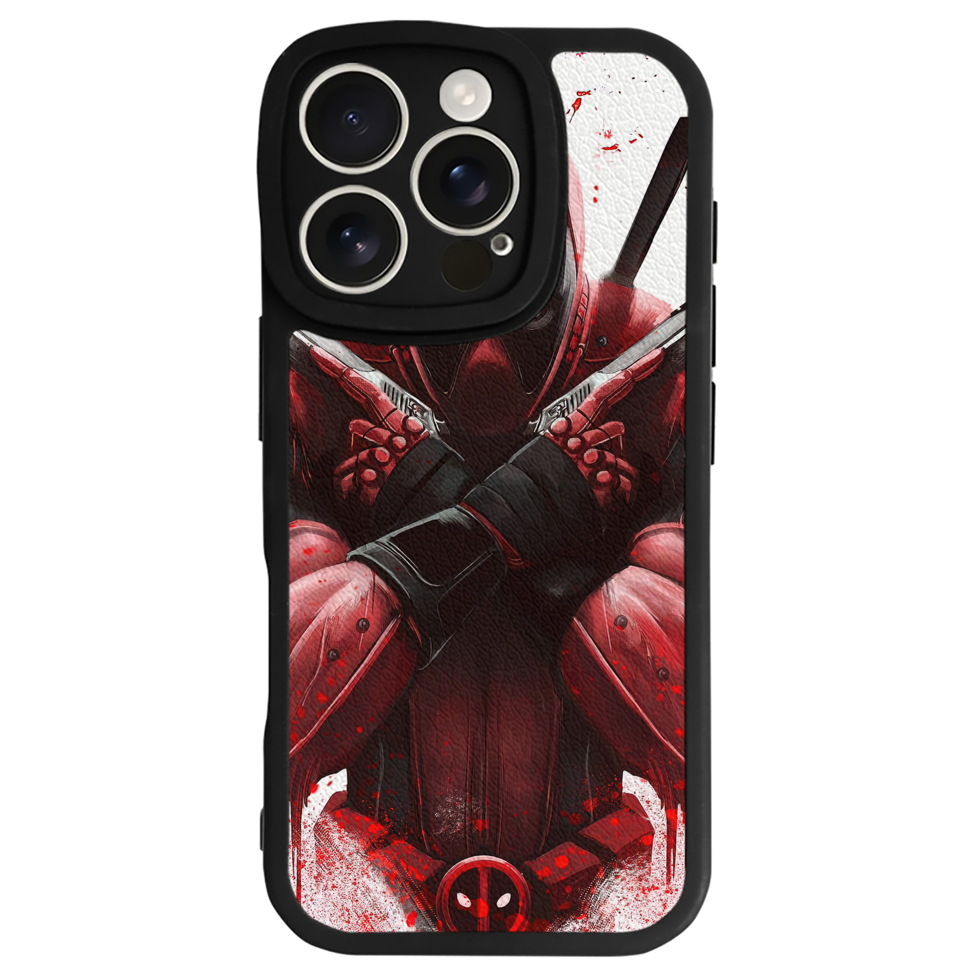 （画像用） Deadpool デッドプール 【iPhone 16シリーズ対応】シリコンスマホケース（レザー調） 材質：シリコン
